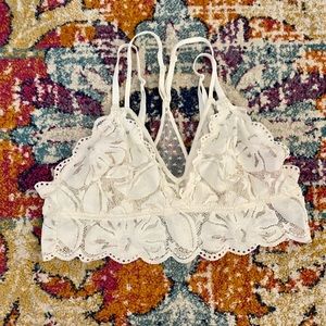 Aerie Floral Lace & Star Mesh Multilayer B…